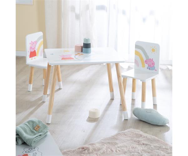 Roba Kids Drveni dječji sto i stolice Peppa Pig